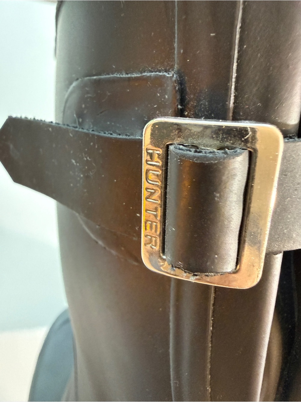 Hunter Original Black Matt Rain Boots Sz 8 MSRP $175 Casual Chic Garden - Picture 15 of 16